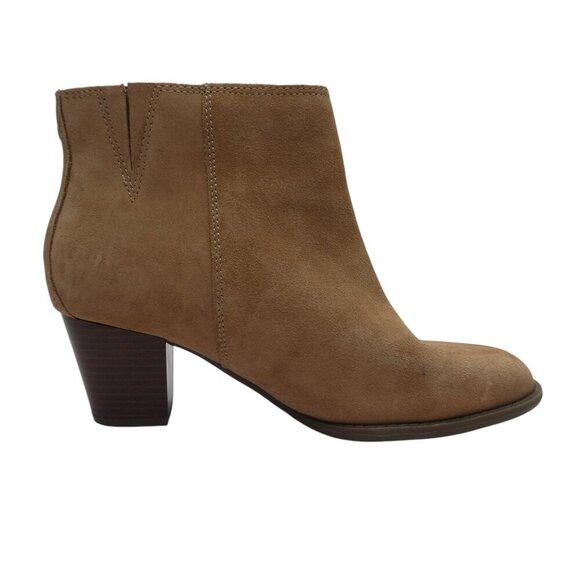 Vionic Madeline Brown Suede Boho Tassle Zipper Heeled Ankle Boots Womens 8.5 - Picture 4 of 13